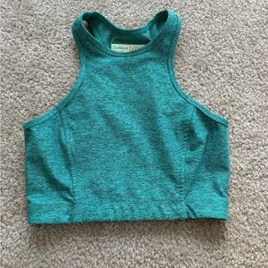 Outdoor Voices Athena Crop Top Sports Bra in Green